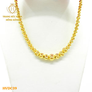 Dây Chuyền Nữ Vòng Cổ Trơn Quý Phái Sang Trọng Titan Xi Mạ Vàng Non Thật 24k Cao Cấp (Không Bị Đen) - Trang Sức Hava Hong Kong Phong Cách Thời Trang