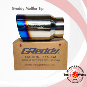 Greddy Muffler Tip Titanium Burnt Exhaust Design High Quality Original no sound bassy chambered