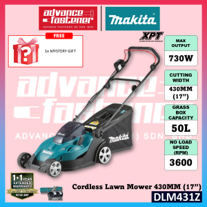 Makita DLM431 / DLM431Z 18Vx2 Cordless Lawn Mower 430MM (17")