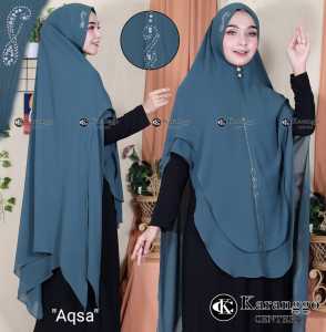 [BISA COD] TERMURAH KHIMAR KARANGGO 2 LAYER SYARI KEKINIAN TERBARU 2021 WANITA MENUTUP DADA