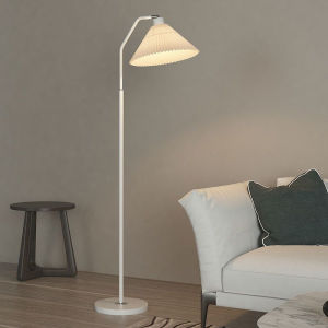 Nordic Pleated Lampshade Living Room Standing Lamp Bedroom Atmosphere Reading Night Floor Light