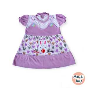 Dress Bayi Cewek  3-15 Bulan Pakaian cewek Model Overall Bordir motif LovelyBunny