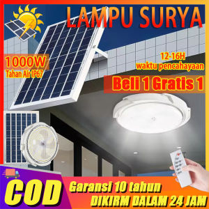 Lampu Tenaga Surya Otomatis Outdoor Ceiling lampu Surya Taman 24 Jam LED 100/1000W outdoor solar panel Lampu Langit-langit Lampu tenaga matahari Solar Ceiling Lampu Dengan Remote Control