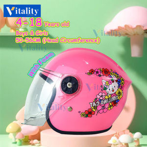 3-15 Years Old Pink Motorcycle Helmet Full Face for Kids Girl Protective Safety
