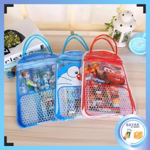 Bayar Di Tempat - Set Alat Tulis 6 in 1 / Tas Souvenir Stationary / Bingkisan Ulang Tahun Anak
