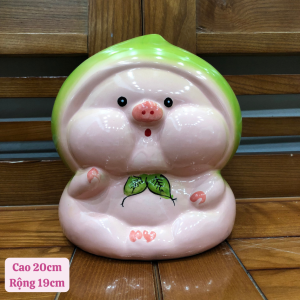 Lợn tiết kiệm Bát Tràng🐷Heo sứ-Lợn Đất-Ống đựng tiền Decor Gốm sứ Bát Tràng phủ men VuaDecor