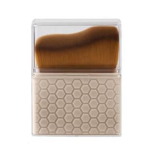 Convenient Synthetic Fiber Makeup Brush With Angled Flat Head For Precise Application Fashion Makeup Accessory