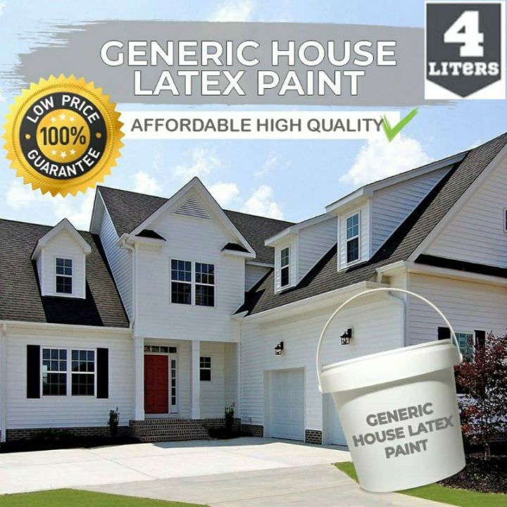 House Latex Paint White 4 Liters Gallon Limit your order 2 Gallon max