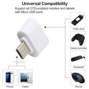 Portable Micro USB Type-C USB 2.0 Adapter OTG Converter Android Phone