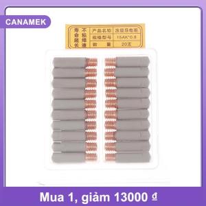 【CANAMEK】 2 cái bộ 15ak hàn liên hệ với lời khuyên lớp phủ mới bảo vệ 25mm M6 khí vòi phun tip 0.8mm-1mm MIG Hàn torche hàn các bộ phận công cụ