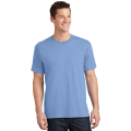 Baju Kaos Lengan Pendek Polos O Neck Unisex Warna Biru muda atau biru langit Bahan Katun Combed 30s Adem Kualitas Premium. 