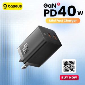 Củ sạc nhanh Baseus GaN5 Pro Fast Charger C+C 40W EU