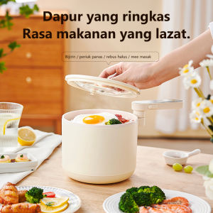 Kawu electric cooking pot multi-functional electric hot pot smart wok Perriuk Nasi Elektrik 1.2L capacity 550w power foldable non-stick pan 电煮锅 电火锅 炒锅