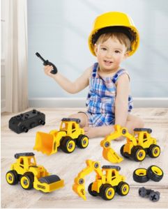 Mainan Anak DIY Mobil Truk Rakit Konstruksi Bongkar Pasang Dengan Obeng - 8 MODEL Mainan Edukasi