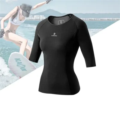 1.5MM Neoprene Womens Slimming Wetsuit Long Sleeve Diving Top And Pants For Surfing Snorkeling Sun-proof Separate Swimsuit