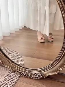 [Free Shipping] Black Twisted Open-Toe Sandals For Women Soft Leather Back Strap Flat Sole Simple And Versatile Suitable For Summer Outdoor Wear Soft-Soled WomenS Shoes