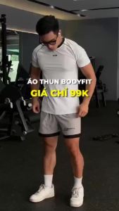 Áo Thun Thể Thao Nam ARM BodyFit phối viền Áo tập gym nam vải lạnh nhanh khô thoáng khí