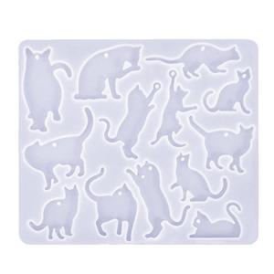 Mèo bông tai silicones khuôn nhựa Epoxy khuôn mẫu làm đồ trang sức khuôn mẫu đồ dùng thủ công dây chuyền thủ công khuôn mẫu với lỗ