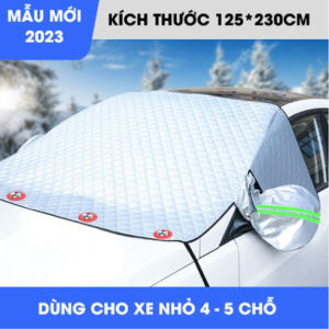 Tấm Che Nắng Kính Lái Ô Tô 3 Lớp Cách Nhiệt Chống Nóng Ruffo Có Tai Che Gương Phản Quang Cao Cấp Giá Rẻ Siêu Gọn Nhẹ
