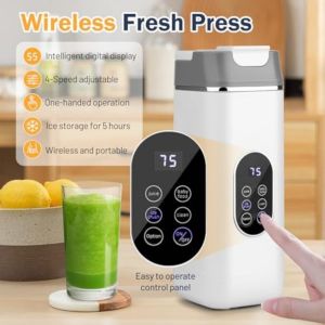 KAWAII BOX Cordless Electric Juicer USB Rechargeable Electric Display Smoothie Blender Kitchen Accessory Portable Ice Crusher Home Use