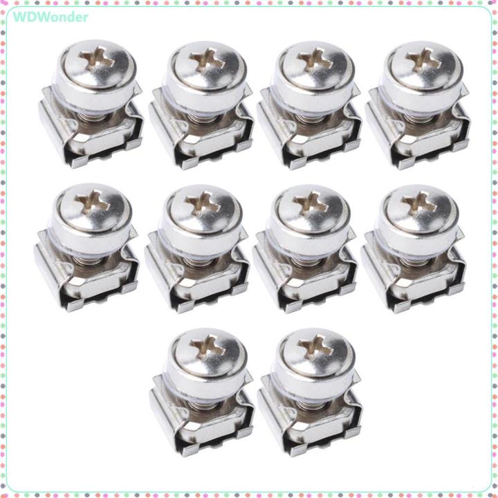 Server Rack Step Washer WDWonder 10- Mount Cage Nuts, Bolts And Washers for Rack Mount Server ...