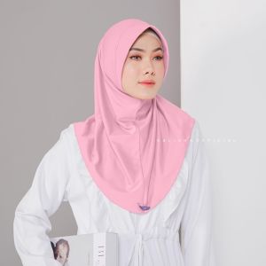 Hijab Bergo Sport Sporty Jersey Wanita Kerudung Olahraga Jersey Instan Volly Badminton Basket Futsal