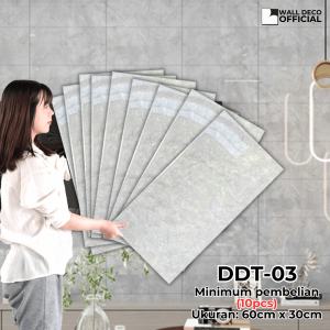 Lantai Vinyl Marmer Granit Stiker Kamar Mandi Anti Air Pelapis Meja Dapur Glossy 30cm 60cm WD4