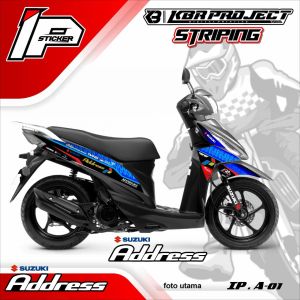 Striping ADDRESS - Sticker Striping Variasi List SUZUKI ADDRESS IP.A-01 Design IP Sticker