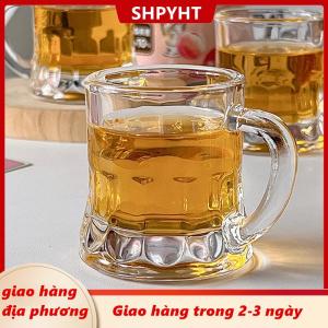 [COD] SHPYHT Giao hàng địa phương 50ml mini pha lê rõ ràng bia Whisky kính bền dày Kính Dễ Thương cốc cà phê Hàn Quốc Sake ly barware ăn uống thanh
