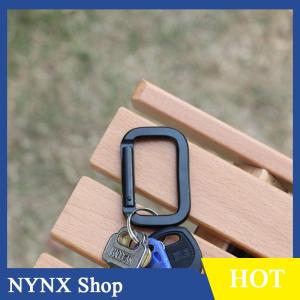 [NYNX] ห่วงคาราไบเนอร์ห่วงสี่เหลี่ยม1ชิ้นคาราบิเนอร์สปริงตะขอหนีบพวงกุญแจกระเป๋าเป้สะพายหลังกลางแจ้งจี้อุปกรณ์ตั้งแคมป์