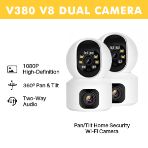 Popcorn  V380 V8 Dual Camera Smart WiFi CCTV Baby Monitor Camera Night Vision