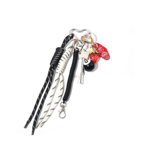 Stylish Alloy Keychain Charm Versatile Rope Design Keyrings Pendant For Handbags Backpacks Purse Decorations