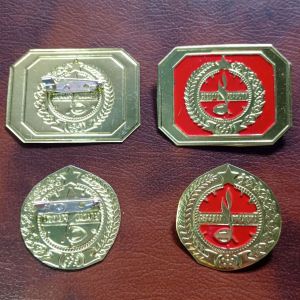 Pin tanda topi baret timbul Pengalang putra putri 1 pcs