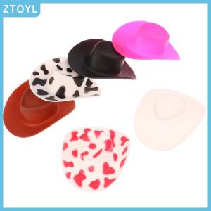 ZTOYL 10Pcs Miniature Plastic Doll Hat Western Cowboy Hat Cowgirl Hat For Dolls Decor