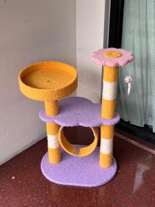 Rumah Lompat Kucing Tali Cakar Kucing Garukan Tiang Kucing Toys Mainan Tiang Penggaruk