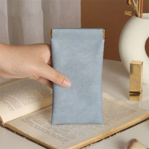 Maossuyi Waterproof Glasses Bag Solid Color Leather Automatic Closed Sunglasses For Men Women Portable Glasses Storage Bags