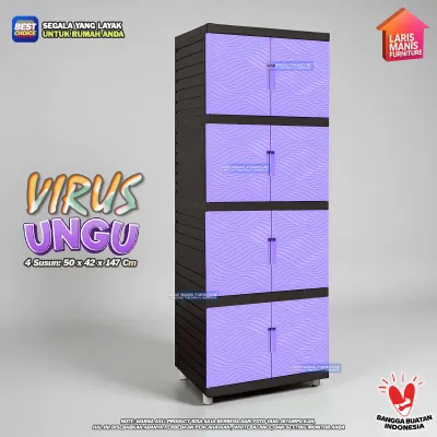 Lemari Pakaian Plastik Minimalis Lemari Pakaian Serbaguna Lemari Kingdom Virus Warna Lemari Murah