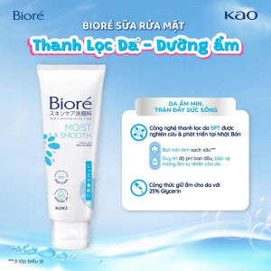 Biore Sữa Rửa Mặt Thanh Lọc Da - Sạch Nhờn Thanh Lọc Dưỡng Ẩm Hỗ Trợ Mụ 100g