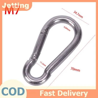 Jetting 304สแตนเลสสปริง carabiner Snap Hook พวงกุญแจ Quick Link LOCK BUCKLE