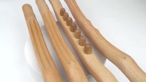 Massager for Body Natural Carbonized Wood Scraping Massage Stick Back Massager SPA Therapy Tool Point Treatment Guasha Relax