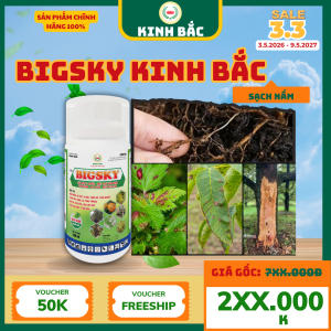 Dung dịch Bigsky chai 250ml-Kinh Bắc-Quản lý nhiều loại nấm bệnh:Thối rễ vàng lá đốm quả thán thư sương mai và nhiều loại nấm khác giúp làm sáng mã quả giúp trái sáng đẹp hơn