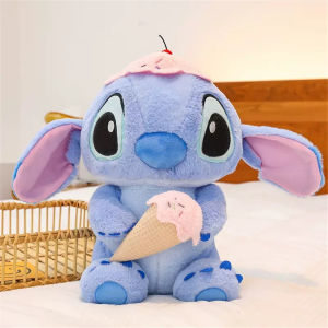 AOJU นุ่มนวล การ์ตูนสีฟ้าสีชมพู Stitch ตุ๊กตา Plush อะนิเมะของเล่น และ Stich ตุ๊กตาของเล่นตุ๊กตาของขวัญคริสต์มาสสําหรับเด็ก Zanzancc