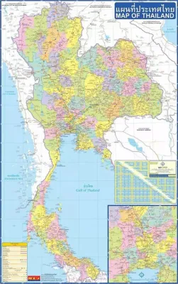 Bundanjai (แผนที่) แผนที่ประเทศไทย ฉบับนักศึกษา (แผนที่แผ่นพับ)