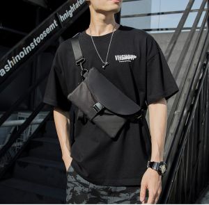 กระเป๋าคาดอก กันน้ำ กระเป๋าสะพายผู้ชาย กระเป๋าผู้ชาย ใบไม่เล็กไม่ใหญ่เกินไป งานสวย เกรดดี มี 2 สี พร้อมส่ง