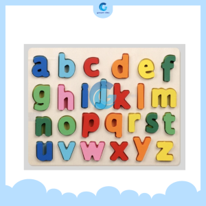 Mainan Kayu Edukasi Anak Puzzle Chunky Landscape Belajar Angka Abjad Bentuk