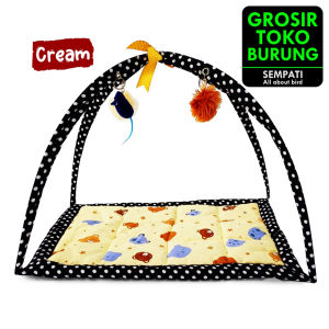 SEMPATI GROSIR Kasur Tempat Tidur Kucing Plus Mainan Gantung Gantungan Isi 5 Pcs Folding Cat Tent Tenda Mainan Kucing Cat Kitten Adult Anabul Folding Pet Toy Kasur Alas Bantal Tidur Kucing