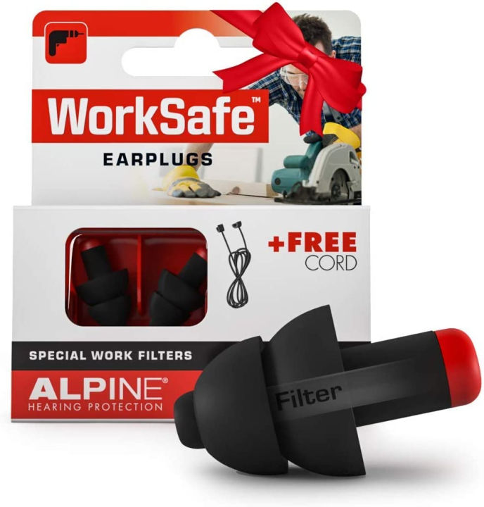 Alpine Hearing Protection Alpine WorkSafe Reusable Ear Plugs - Hearing ...