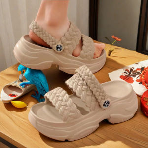[Free Shipping] Height-Increasing Sandals 6Cm New Summer Fashion Thick-Soled Casual Soft-Soled Crazy High-Heeled Sandals