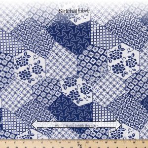 ผ้าคอตต้อนทีซี 13 ปอนด์ ลายควิลท์สไตล์ญี่ปุ่น 44 นิ้ว ผ้าเมตร ผ้าหลา