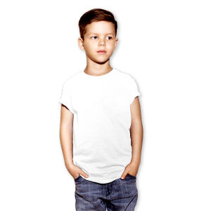 J Press เสื้อยืดคอกลมเด็กชาย เจเพรส No. T222W สีขาว 1ตัว/แพ็ค